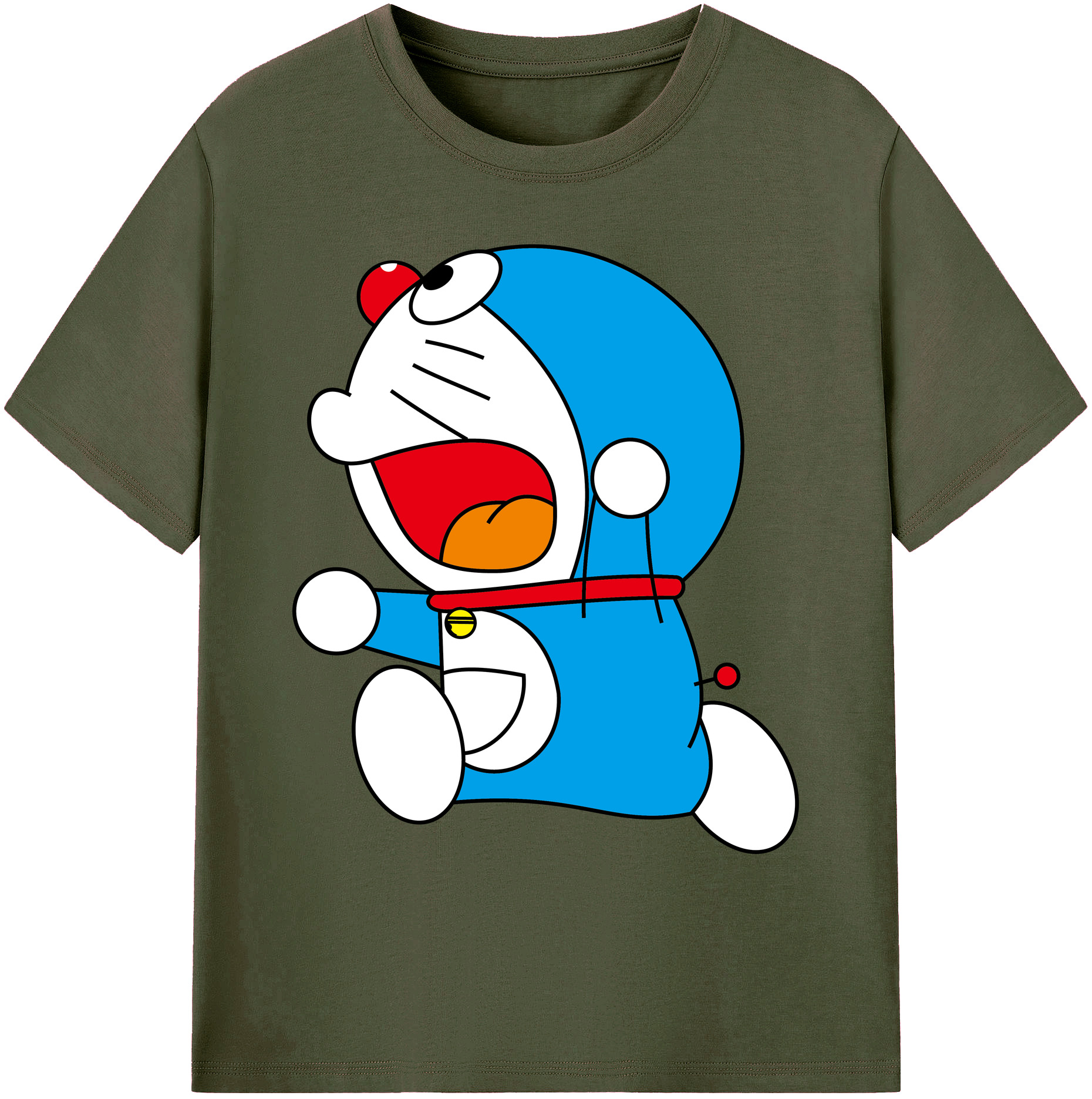 （画像用） ドラえもん Doraemon 綿100％ メンズ半袖Tシャツ｜肌触りやわらか＆通気性